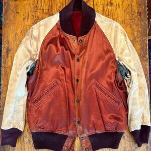 Vintage satin bomber jacket - Glam/Disco/Punk/Old School